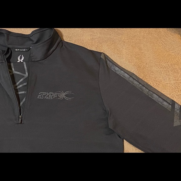 Men’s Spyder Paramount Zip T-Neck XL Black Ebony - Picture 4 of 8